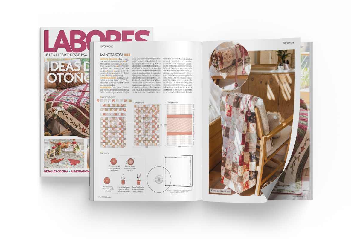 Disfruta de 12 revistas Labores del hogar al año en tu casa y con envío gratis
